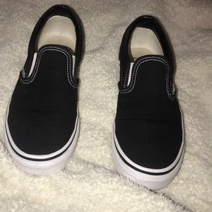 NWOT BLACK AND WHITE SLIP ON VANS